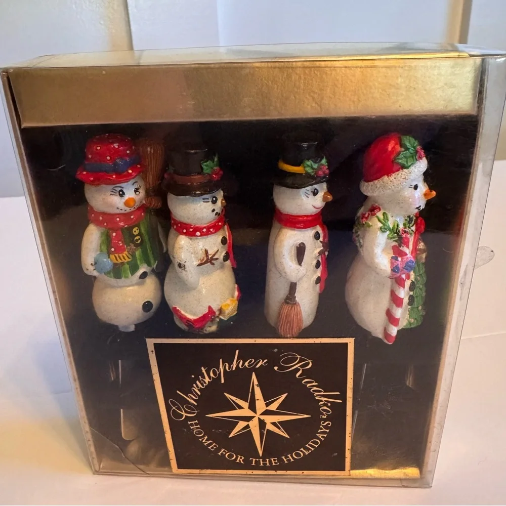 Christopher Radko Home‎ For The Holidays Spreaders Snowman Pate Knives Set Of 4